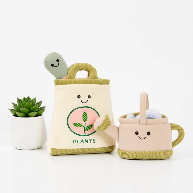 The Plant Parent - Bahçe Temizliği Peluş Oyuncak Bitki Çantası