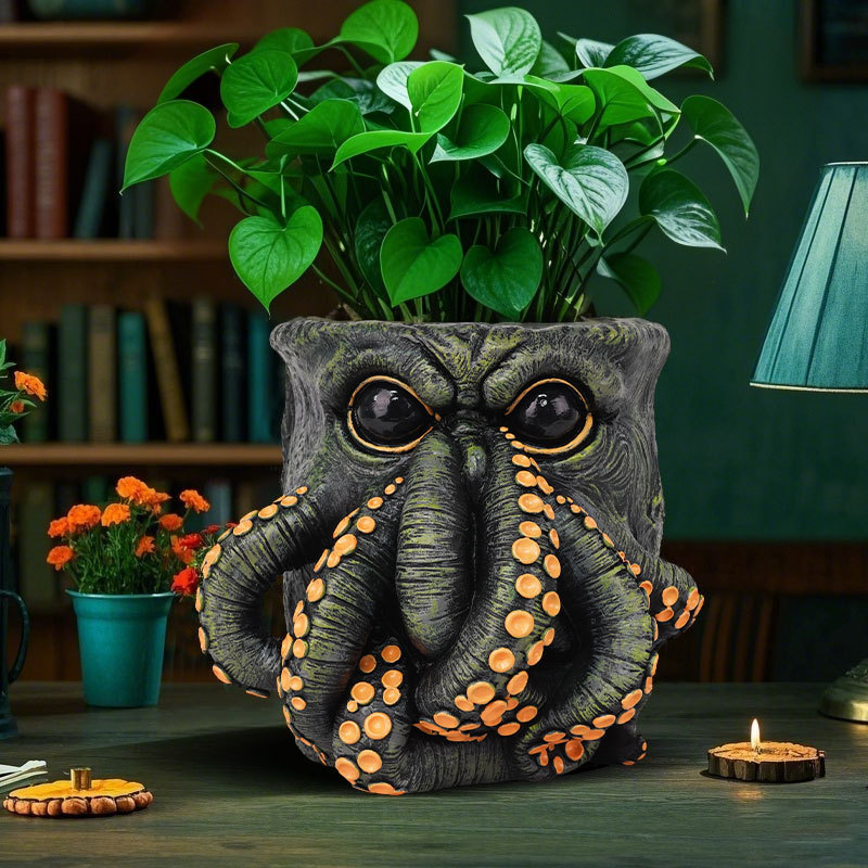 Snake Plant Ceramic - Yaratıcı Reçine Saksı - Kaplan Yılanı