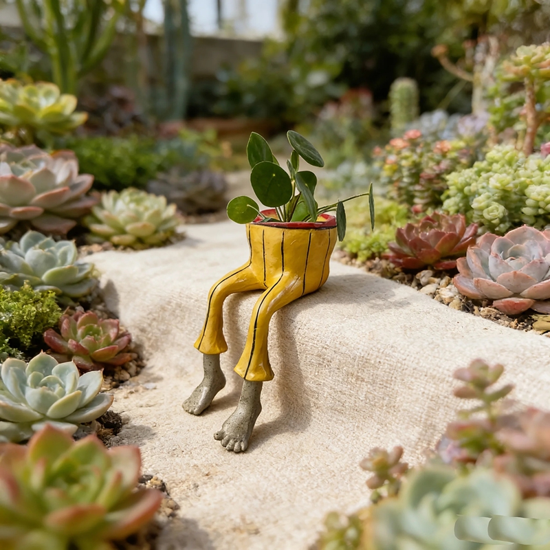 The Plant Parent - Yeni Tasarımlı Oturan Bacaklı Seramik Saksı,