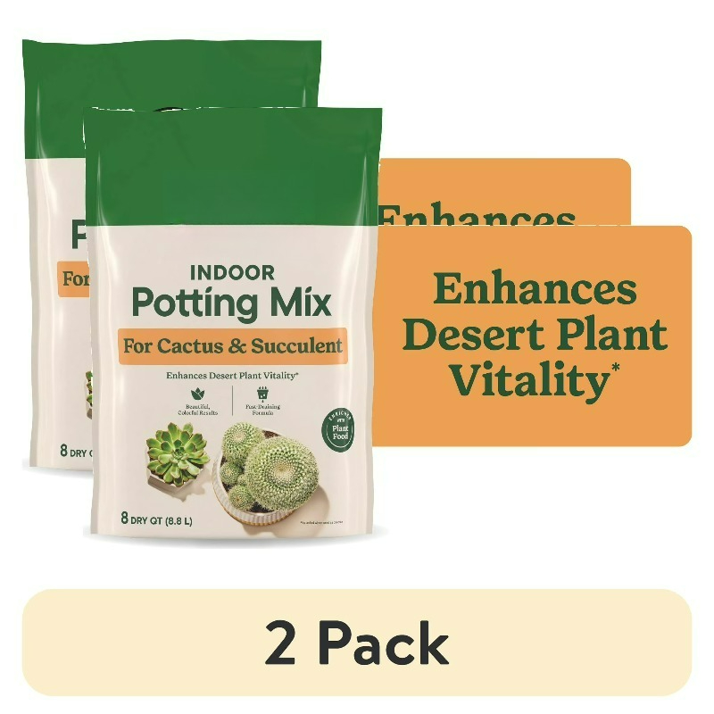 Cactus Mix Pot - (2'li paket) Kaktüs ve Sukulentler için