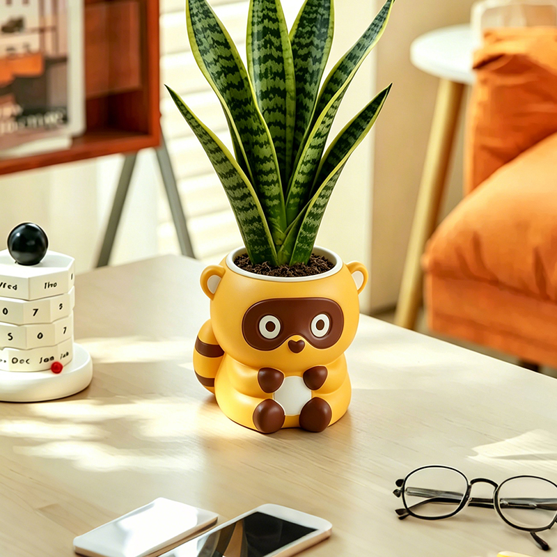 Eğlenceli Haydut Rakun Reçine  - Snake Plant Ceramic incelemesi ve fiyatı