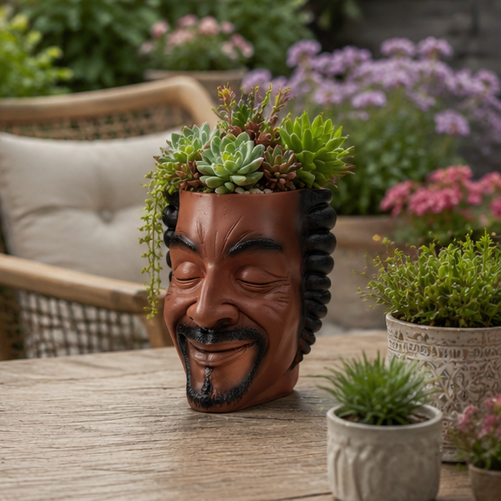 Estetik Yüz Şeklinde Saksı Reç - Snake Plant Ceramic incelemesi ve fiyatı